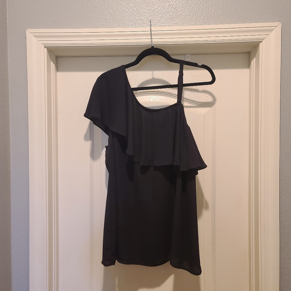 Black off shoulder top